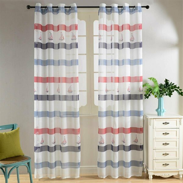 Dolce Mela Miami Sheer Curtain Panel. Multicolor DMC487